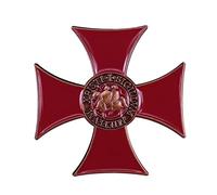 AnsonBoy Spilla Crociata Cavaliere Templare Distintivo Croce Rossa