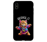 Ansonia CT USA - Simpatico gatto ballerino colorato Custodia per iPhone XS Max