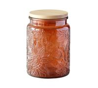 ANSQU Barattolo di vetro vintage, da, con coperchio, barattolo colorato per cucina, dispensa, barattolo in vetro per alimenti, per caffè, tè, caramelle, biscotti, zucchero (Marrone 1, 700 ml)