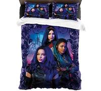 ANSSON Descendants, set di biancheria da letto Evie per bambini, copripiumino + 2 federe, camera da letto, in microfibra, decorativo, 3 pezzi (singolo 135 x 200, Descendants3)