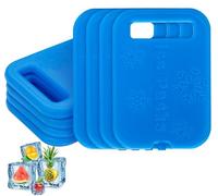 Anstore Borsa Ghiaccio 8 Blocchi di Ghiaccio Blu, Mini Blocchi per Congelatore, Ghiaccioli per Borsa Frigo per la Scuola, per Il Pranzo, Siberini per Borsa Termica per Campeggio, Picnic, 16x11x1,5cm
