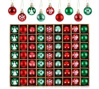 Anstore Palline di Natale, 63 Mini Ornamenti per Albero di Natale da 3 cm, Piccole Palline per Feste e Decorazioni