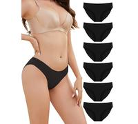 ANSUKOO 6 Slip Bikini Donna senza Cuciture, Intimo Silky Non Visibile, Multipack Invisibile da Ginnastica Modello Hipster per Donna, Mutande Comode per Palestra, Bikini Morbido ed Elastico per Signora