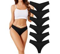 ANSUKOO 6P Perizoma Donna Brasiliane in Microfibra Senza Cuciture: Thong con Design Comodo Vita Bassa, Mutande Invisibili per la Palestra, Panties con Taglio Laser, Tanga Slip Seamless, Multipack