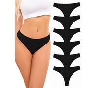 ANSUKOO Perizoma Donna Cotone Pacco da 6,Femminili Mutandine Slip,Mutande Donna,Confortevoli Elastici Traspiranti Modello Brasiliana,Tanga Thong Women Underwear Cotton Multipack
