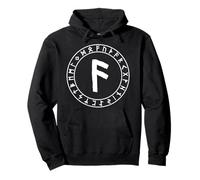 Ansuz Rune Viking Rune Abiti pagani norvegesi Wicca Stregoneria Felpa con Cappuccio