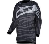 Answer Elite OPS Maglia Motocross, nero-grigio-bianco, taglia M per maschi