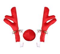 Anta auto per Natale - Ornamenti natalizi per renne auto | Kit di decorazione automatica per festival, ornamenti universali per la vita quotidiana, per tutti i veicoli