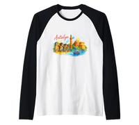 Antalya, Turchia, Viaggio Quotidiano Classico Maglia con Maniche Raglan