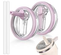 ANTAND Coperchio a prova di perdite per bicchieri Stanley H2.0 Quencher Protour Tumbler, confezione da 2 coperchi a prova di fuoriuscita, per accessori Stanley Cup da 1,134 g (viola, viola)