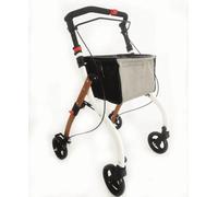 Antar Rollator Da Interni Con Vassoio, Borsa E Aspetto Legno, 2 Ruote