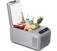 Antarctic Star - Frigorifero per auto da 12 V, mini frigorifero 15.79QT 15L, dispositivo di raffreddamento elettrico, pannello di controllo intelligente, 12 V DC e 100 V AC LED per