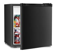 Antarctic Star - Mini frigorifero compatto con congelatore, porta reversibile singola, frigorifero per camera da letto, ripiano in vetro rimovibile, pulsante di sbrinamento, per camera da letto,