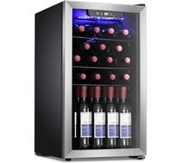 Antarctic Star Raffreddatore per 26 bottiglie di vino o bevande, piccola cantina per bevande gassate, bancone per birra, bar, autoportante, porta in vetro trasparente, per casa, ufficio o bar, 10 m