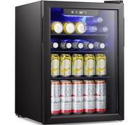 Antartico Star Beverage Frigorifero Refrigeratore-85 Can Mini Frigorifero Porta in Vetro per Soda Birra, Vino, Porta in Vetro in Acciaio Inox, Display Digitale per Casa, Ufficio Bar, 2.3cu.ft