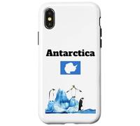 Antartide bandiera souvenir Penguin amante Viaggio antartico Custodia per iPhone X/XS