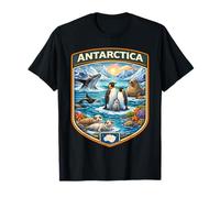 Antartide Penguin Viaggio Antartide Polo Sud Vintage Maglietta