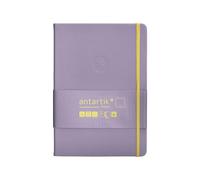 Antartik Taccuino con gomilla notes copertina rigida a5 fogli lisci viola e giallo 100 fogli 80 gr fsc.