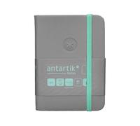 Antartik Taccuino con gomilla notes copertina rigida a7 fogli lisci grigio e turchese 80 fogli 80 gr fsc.