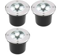 AntDau71® - 3 Pezzi Faretto a led segnapasso calpestabile da esterno viali sentieri giardino pavimento IP65 da incasso a terra luce calda 3000k - 220V (5 watt (12 x 9,5 cm))