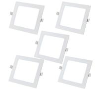 AntDau71® - 5 Pezzi Faretto LED da Incasso Quadrato 6500K Luce Bianca Fredda Ultra Sottile per Soffitto Cartongesso per Interno Esterno - Alta Luminosità e Design Moderno (3 Watt (8cm x 8cm))