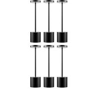 AntDau71® - 6 Pezzi Lampada da Tavolo Touch, Ricaricabile, Senza fili, dimmerabile, Colore Nero, con 3 intensità di luce - CW968-6pz