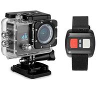AntDau71® Action Cam 4K Ultra HD Impermeabile 30m WiFi 16MP Visuale 170°, Mini Body Cam Sportiva con Schermo LCD, telecomando, slot MicroSD, Batteria 90min, per Moto e Sub - CW163