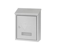 AntDau71® - Cassetta Postale in Metallo Verniciato 217×70×300 mm con Serratura di Sicurezza, 2 Chiavi e Kit Fissaggio Parete - Design Moderno per Casa, Ufficio e Condominio - CW429 (Argento)