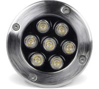AntDau71® Faretto a led segnapasso calpestabile da esterno viali sentieri giardino pavimento IP65 da incasso a terra luce fredda 6500k - 220V (7 watt (12 x 9 cm))