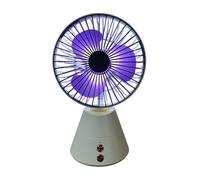 AntDau71® Mini Ventilatore Portatile Ricaricabile con 4 Velocità, Rotazione Automatica, Luce LED Regolabile, Silenzioso da Tavolo, Type-C, Batteria 1200mAh 3.7V, Design Compatto - CW988