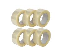 AntDau71® - Nastro adesivo da imballaggio trasparente, per pacchi, trasloco e spedizioni. Confezione da 6 rotoli 50 mm x 132 mt