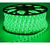 AntDau71® - Striscia Led 100 Metri Colore Verde + 5 spine di alimentazione - Luce Intensa per Esterni e Interni, 220V, Flessibile, Tagliabile Ogni Metro, Alta Luminosità - CW581