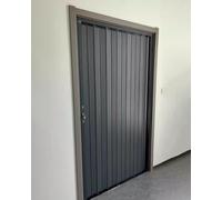 Ante a fisarmonica pieghevoli in alluminio con serratura e chiave, divisore scorrevole per la privacy per armadi, larghezza 61-122 cm, design pieghettato, perfetto per casa e ufficio (137,2 x 203,2 cm