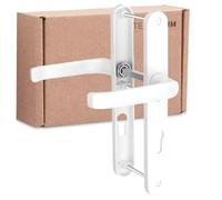 Ante bellum Maniglia porta esterna e maniglia porta interna d'ingresso - Set di maniglie per porta d'ingresso laterale con raccordo da 92mm - Maniglie porte interne, esterne (RAL 9016)
