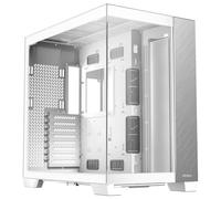 Antec Alluminio bianco C8, ventole non incluse, pannello frontale in alluminio, layout a doppia camera, tipo C, supporto radiatore da 360 mm, pannelli frontali e laterali TG senza cuciture,