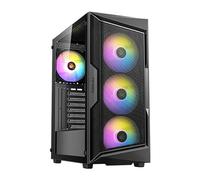 ANTEC Serie AX AX61 Elite, pannello frontale in rete ad alto flusso d'aria, 4 ventole ARGB da 120 mm incluse, pannelli laterali in vetro temperato, fino a 8 ventole contemporaneamente, supporto