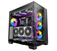 Antec C8 Case ARGB con 2 ventole TQR da 160 mm e 1 TQ da 140 mm ARGB PWM, layout a doppia camera, tipo C, supporto per radiatore da 360 mm, pannelli anteriori e laterali TG senza cuciture