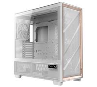 Antec FLUX PRO White EUV Full Tower Bianco, Legno (Antec Flux PRO Full Tower PC Case with Tempered Glass, White/Wood, 6 Pre-Installed Fans, USB Type-C, E-ATX/ATX/mATX/mITX Compatibility)