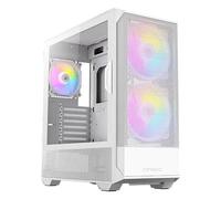 ANTEC NX416L bianco, pannello frontale in rete ad alto flusso d'aria, 2 ventole ARGB da 160 mm e 1 da 120 mm incluse, pannello laterale con cerniera in vetro temperato, fino a 11 ventole, supporto