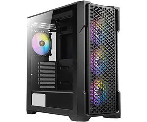 ANTEC Serie AX AX90 Mid-Tower ATX Gaming, pannello frontale High Airflow Mesh, 4 ventole ARGB da 120 mm incluse, parti laterali in vetro temperato, supporto raffreddamento da 360 mm