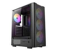 Antec VX310 ARGB Mid-Tower Gaming PC Case - Pre-Installed 4 x 120mm ARGB Fans, Tempered Glass Side Panel, High-Airflow Mesh Front - ATX/Micro-ATX/ITX