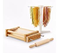 Antech - Chitarra per Pasta Qualità Superiore - Chitarra Spaghetti Fettuccine Tagliatelle Tonnarelli - Chitarrina Abruzzese Con Mattarello e Stendi Pasta - Corde In Acciaio Inox - Made In Italy