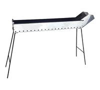 Antech Fornacella Canaletta Barbecue per la cottura di Arrosticini Spiedini Carne Pesce Souvlaki Kebab Skewers Acciaio 90 Cm, Artigianale made in Italy con piedi di Appoggio richiudibili