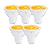 ANTELA GU10 LED Lampada 3000K Luce Bianca Calda, 2.5W 450LM, Uguale a 60W Lampade Alogene, Livello di Efficienza Energetica A, non Dimmerabile, 5 Pezzi