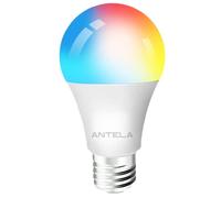 ANTELA Lampadina WiFi Intelligente E27, LED Smart 9W Multicolore Dimmerabile Lampadina Alexa, RGB & 2700K-6500K Bianco Freddo Caldo, Compatibile con Alexa/Google Home, 1 Pezzi