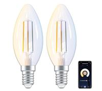 ANTELA Lampadine Alexa Inteligente Filamento E14 C35, 4,5W 470LM