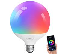 ANTELA Lampadine Alexa Inteligente WiFi G120 E27 1PCS, Dimmerabile Lampadina LED Smart 15W 1521ML, RGB & 2700K-6500K bianco freddo caldo, compatibile con Alexa/Google Home