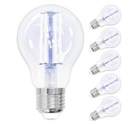 ANTELA Lampadine Filamento LED E27, 7W (equivalenti a 60W), 806LM, 6500K Colore Bianco Freddo, Non Dimmerabile, Pacco da 6 Pezzi