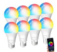 ANTELA Lampadine LED Alexa Inteligente WiFi, Dimmerabile Lampadina Smart, RGB & 2700K-6500K bianco freddo caldo, compatibile con Alexa/Google Home, 8 pezzi