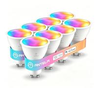 ANTELA Lampadine LED WiFi GU10 5W, Dimmerabile, Controllo App con Alexa/Google Home, RGB&2700K-6500K Bianco Freddo Caldo, 8PCS